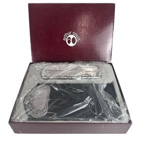 ARTHUR COURT CHEESE/CRACKER KNIFE 3 SET Art Nouveau Design MARBLE 12X6‎ With Box